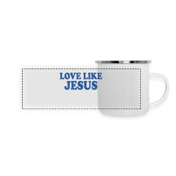 Love like jesus - Panorama Emaille-Tasse - Weiß - Vorne