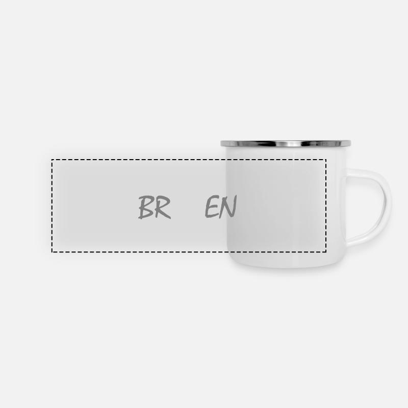 I'm broken I'm ok - Panorama Emaille-Tasse - Weiß