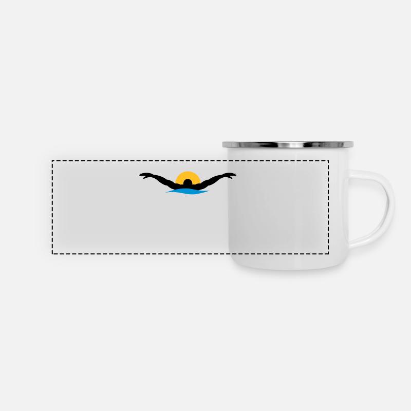 swim - Panoramic Camper Mug - white