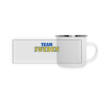 Suède - Mug panoramique émaillé - blanc - Devant