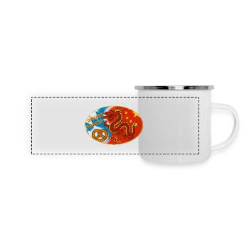 Flagge Kaiserpaar Dietfurt - Panorama Emaille-Tasse - Weiß - Vorne