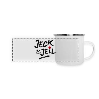 Jeck is Jeil - Panorama Emaille-Tasse - Weiß - Vorne