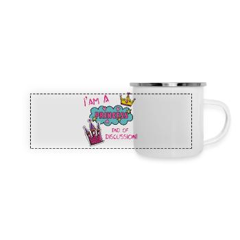 SLOGAN 4 01 - Panorama Emaille-Tasse - Weiß - Vorne