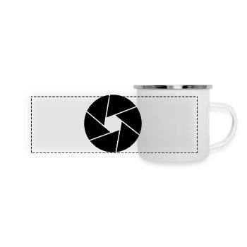 Fokus für Fotographen GESCHENK IDEE - Panorama Emaille-Tasse - Weiß - Vorne