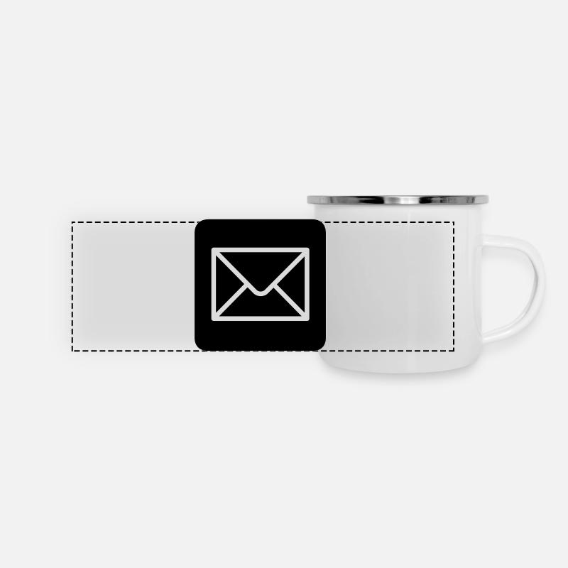 E-Mail! Geschenk Idee Geschenkidee - Panorama Emaille-Tasse - Weiß