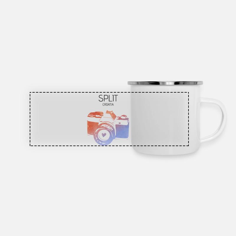 Split, Croatia - Panoramic Camper Mug - white