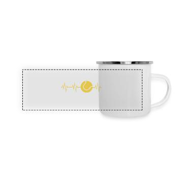 impulsion de tennis - Mug panoramique émaillé - blanc - Devant
