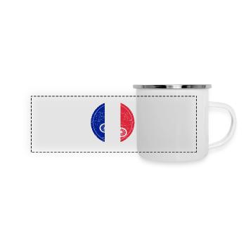 Fahrrad bmx love biking Frankreich - Panorama Emaille-Tasse - Weiß - Vorne