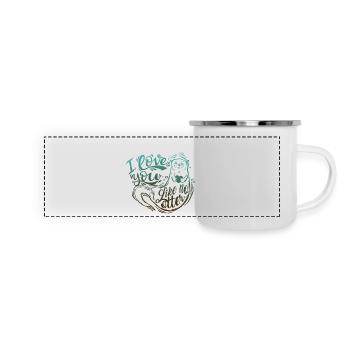 OTTER o t'aime comme pas de loutre - Mug panoramique émaillé - blanc - Devant