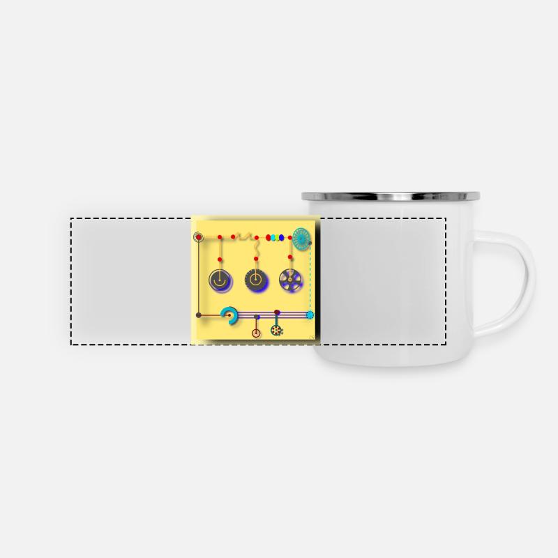Art graphique - Mug panoramique émaillé - blanc