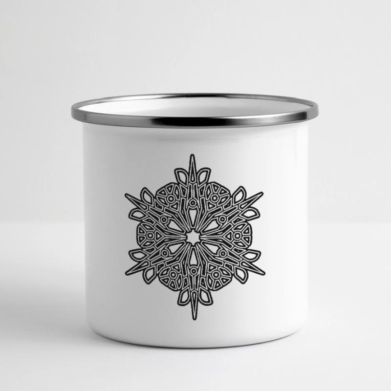 RF319BLACKUK Panorama Emaille-Tasse