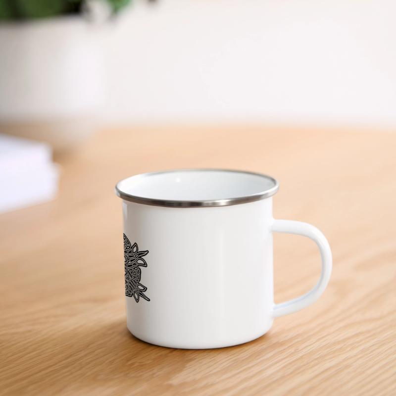 RF319BLACKUK Panorama Emaille-Tasse