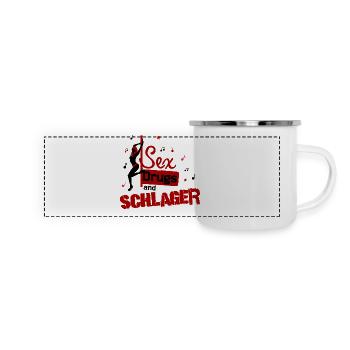Sex Drugs Schlager saying statement Schlager music - Panoramic Camper Mug - white - Front
