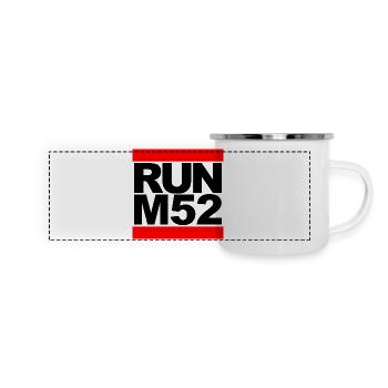 RUN M52 - Panorama Emaille-Tasse - Weiß - Vorne