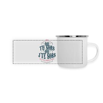 Dikkenek scène culte - Mug panoramique émaillé - blanc - Devant