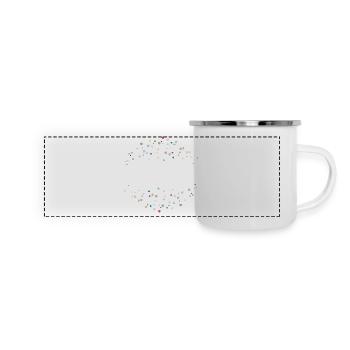 Happy dots! - Panorama Emaille-Tasse - Weiß - Vorne