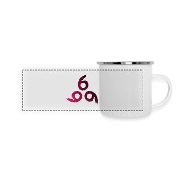 666 - Panorama Emaille-Tasse - Weiß - Vorne