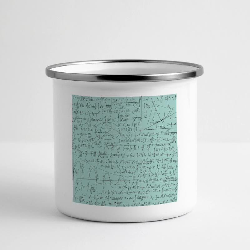 Math Equation Pattern, Math Formula Lover Gift Panoramic Camper Mug