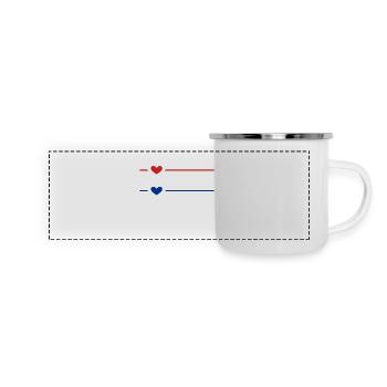 Islande - Mug panoramique émaillé - blanc - Devant