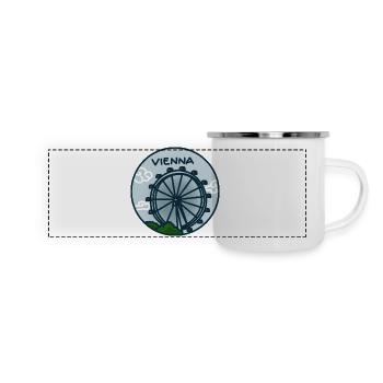 Riesenrad, Prater - Vienna, Austria - Panoramic Camper Mug - white - Front
