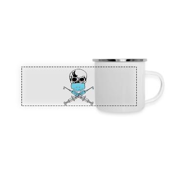 skull vaccine - Panoramic Camper Mug - white - Front