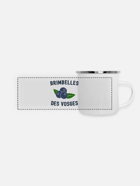 Schwefel der Vogesen - Panorama Emaille-Tasse - Weiß