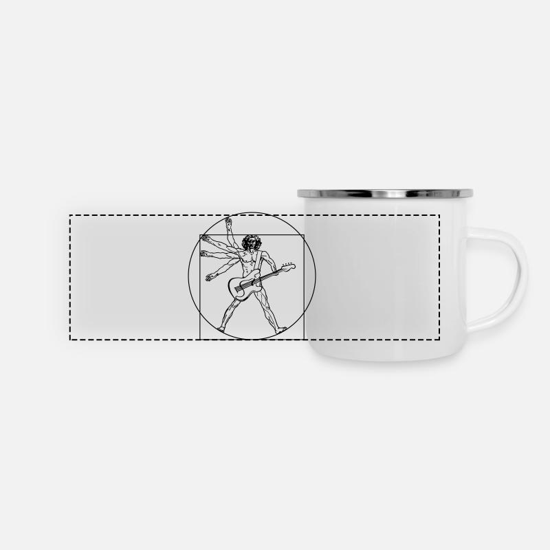 Sparvinci Felsen - Panorama Emaille-Tasse - Weiß