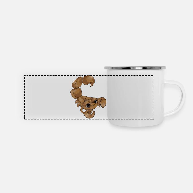 Scorpion Skorpion Sternzeichen - Panorama Emaille-Tasse - Weiß