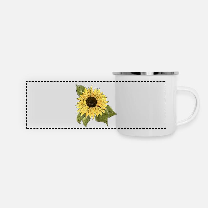 Tournesol 🌻 - Mug panoramique émaillé - blanc