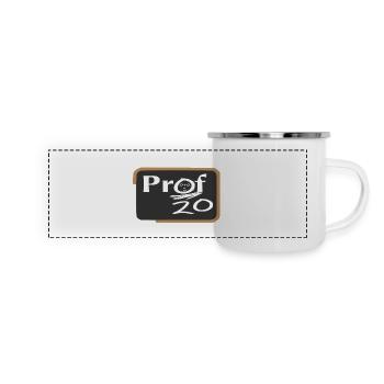 Lehrer - Panorama Emaille-Tasse - Weiß - Vorne