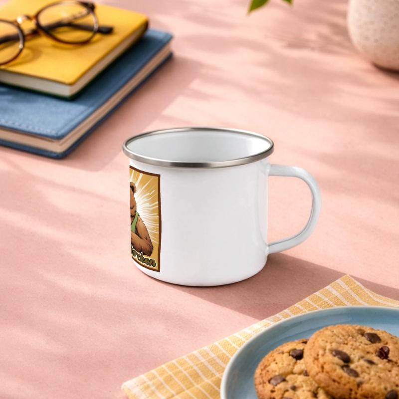 Bierchen Bärchen Panorama Emaille-Tasse
