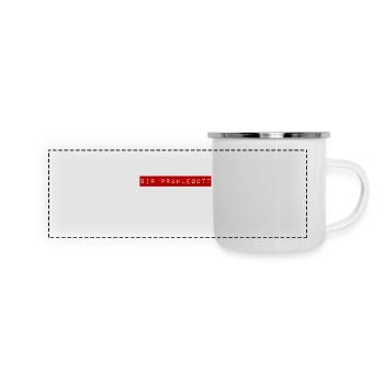 so sieht ein Angeber aus - Panorama Emaille-Tasse - Weiß - Vorne