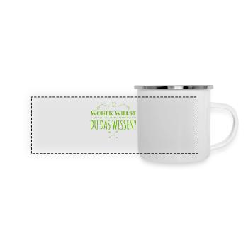 da bin ich kritisch - Panorama Emaille-Tasse - Weiß - Vorne