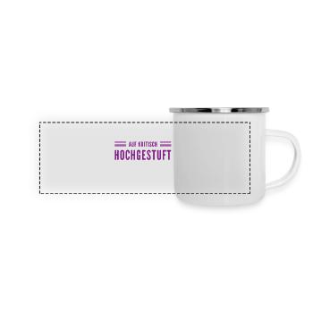 jetzt ist es kritisch - Panorama Emaille-Tasse - Weiß - Vorne