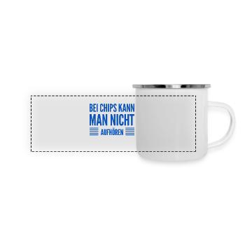 ich mag Chips - Panorama Emaille-Tasse - Weiß - Vorne