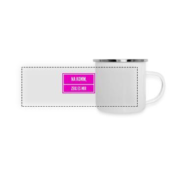 zeig her - Panorama Emaille-Tasse - Weiß - Vorne