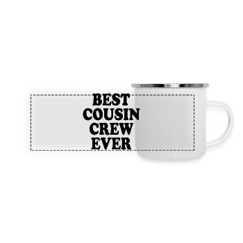 Best cousin crew ever - Panorama Emaille-Tasse - Weiß - Vorne