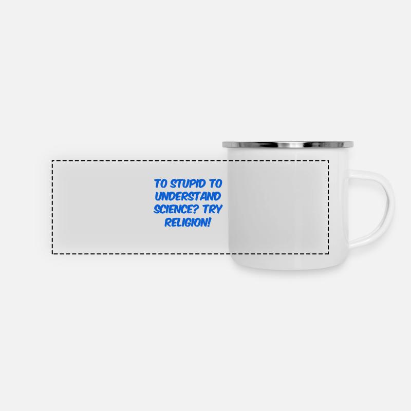 Trop stupide pour la science ? - Mug panoramique émaillé - blanc
