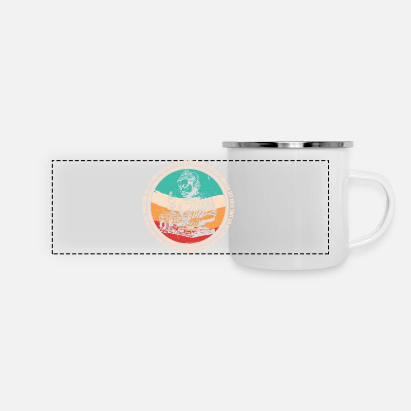 DJ Buddha - let that shit go - Panoramic Camper Mug - white