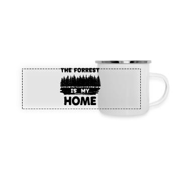 Forester Tree Statement Forestry Lumberjack Woodwork - Panoramic Camper Mug - white - Front