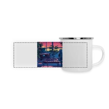 plants and music - high quality fashion print - Panoramic Camper Mug - white - Front
