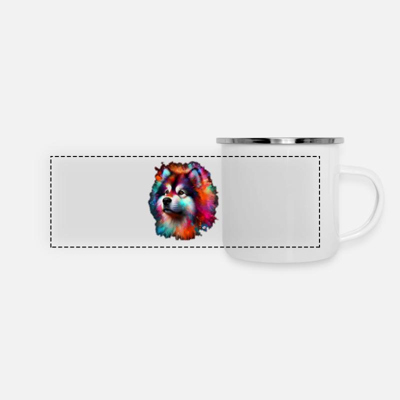 Malamute Faros - Mug panoramique émaillé - blanc