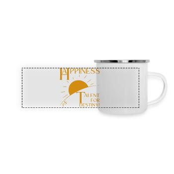 Bonheur - Mug panoramique émaillé - blanc - Devant