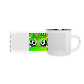 Grundschule 3. Klasse Fußball - Panorama Emaille-Tasse - Weiß - Vorne