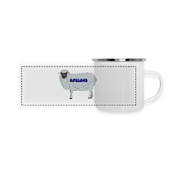 Mouton d’Ameland - Mug panoramique émaillé - blanc - Devant