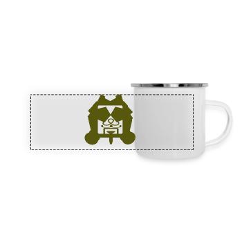 Herr Punkt - Panorama Emaille-Tasse - Weiß - Vorne