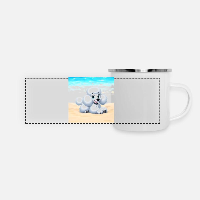 Poodle 5 - Panoramic Camper Mug - white