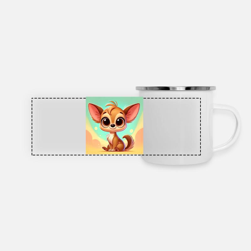 Chihuahua - Panorama Emaille-Tasse - Weiß