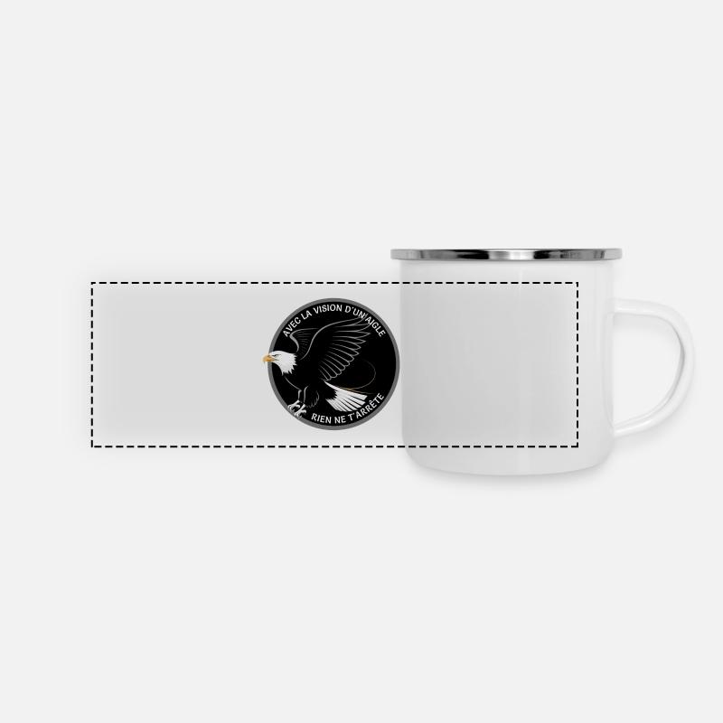 Aigle à tête blanche - Mug panoramique émaillé - blanc