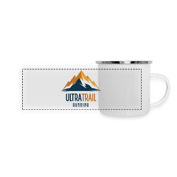 Ultra Trail Running - Mug panoramique émaillé - blanc - Devant